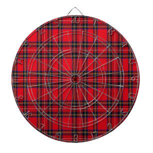 Royal Stewart tartan red black plaid Dartbord