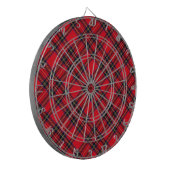 Royal Stewart tartan red black plaid Dartbord (Voorkant Links)