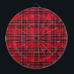 Royal Stewart tartan red black plaid Dartbord<br><div class="desc">Royal Stewart clan tartan red black plaid</div>