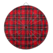 Royal Stewart tartan red black plaid Dartbord (Voorkant)