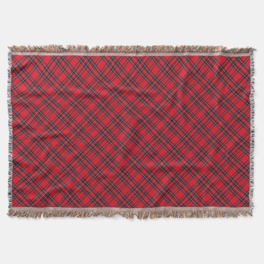 Royal Stewart tartan red black plaid Deken (Voorkant)