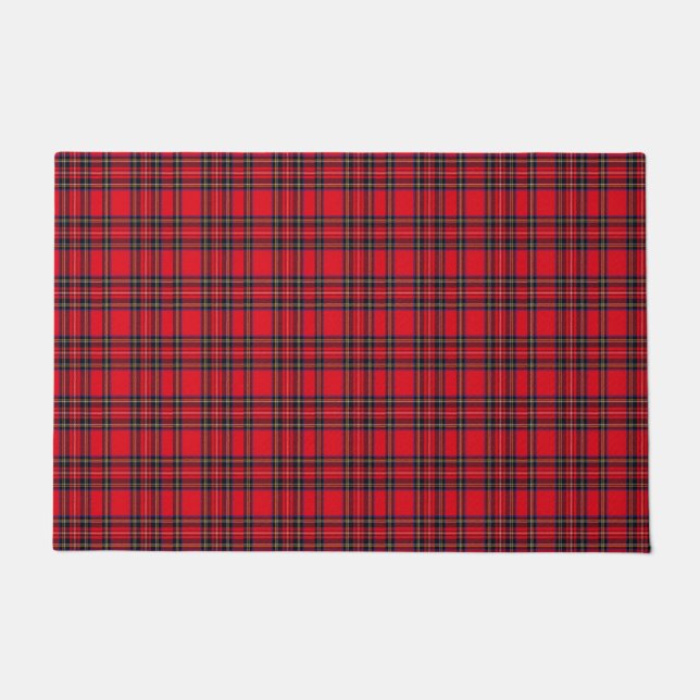 Royal Stewart tartan red black plaid Deurmat (Voorkant)