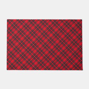 Royal Stewart tartan red black plaid Deurmat
