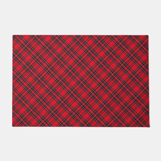 Royal Stewart tartan red black plaid Deurmat (Voorkant)