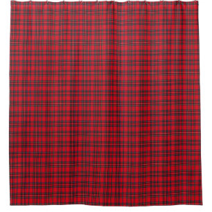 Royal Stewart tartan red black plaid Douchegordijn