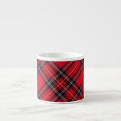 Royal Stewart tartan red black plaid Espresso Kop (Voorkant)