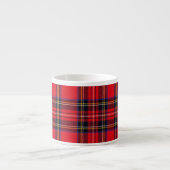 Royal Stewart tartan red black plaid Espresso Kop (Voorkant)