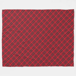 Royal Stewart tartan red black plaid Fleece Deken