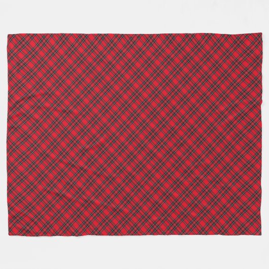 Royal Stewart tartan red black plaid Fleece Deken (Voorkant (Horizontaal))