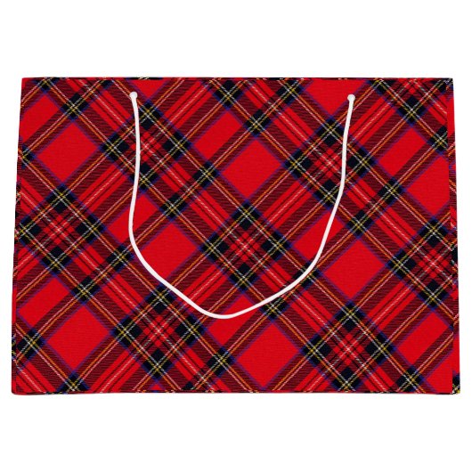 Royal Stewart tartan red black plaid Groot Cadeauzakje (Voorkant)