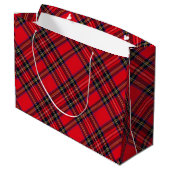Royal Stewart tartan red black plaid Groot Cadeauzakje (Achterkant Gekanteld)