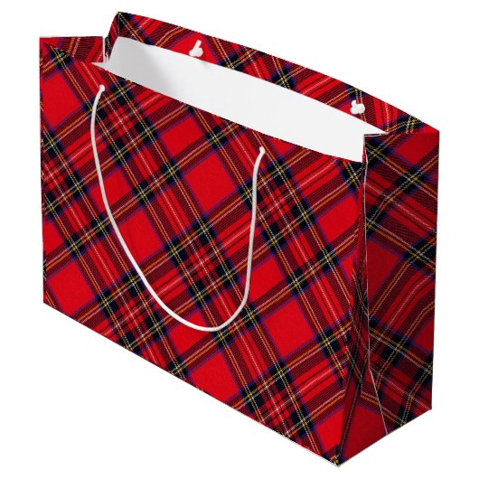 Royal Stewart tartan red black plaid Groot Cadeauzakje (Achterkant Gekanteld)