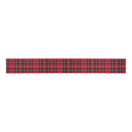 Royal Stewart tartan red black plaid Grosgrain Lint (Voorkant)