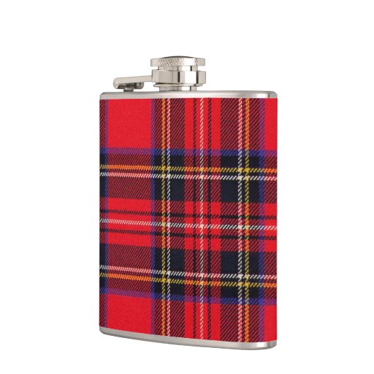 Royal Stewart tartan red black plaid Heupfles (Links)