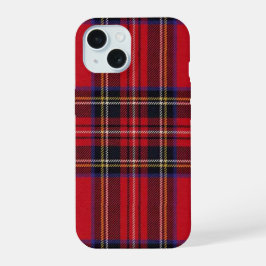 Royal Stewart tartan red black plaid iPhone 15 Case