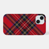 Royal Stewart tartan red black plaid iPhone 15 Case (Achterkant horizontaal)