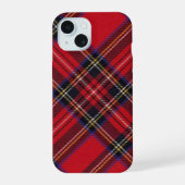 Royal Stewart tartan red black plaid iPhone 15 Case (Achterkant)