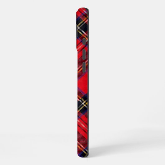 Royal Stewart tartan red black plaid iPhone Hoesje (Linkerkant)