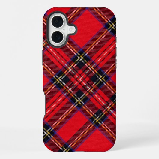 Royal Stewart tartan red black plaid iPhone Hoesje (Achterkant)