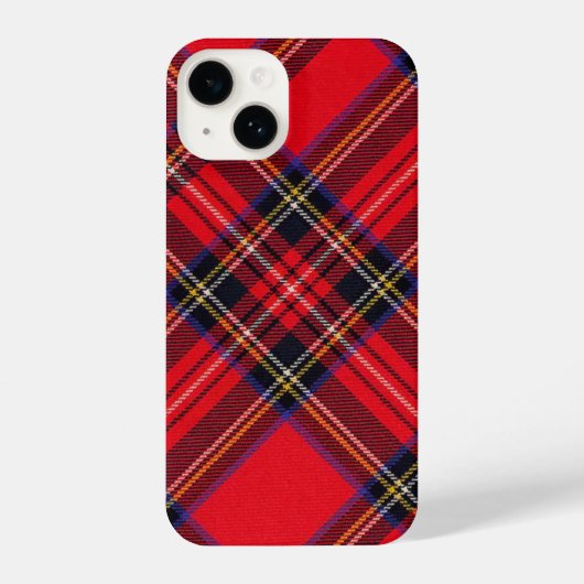 Royal Stewart tartan red black plaid iPhone Hoesje (Achterkant)