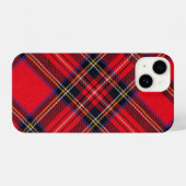 Royal Stewart tartan red black plaid iPhone Hoesje (Achterkant horizontaal)