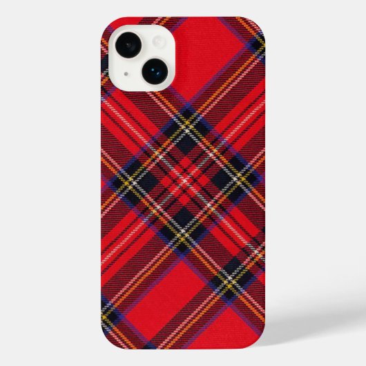 Royal Stewart tartan red black plaid iPhone Hoesje (Achterkant)