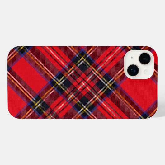 Royal Stewart tartan red black plaid iPhone Hoesje (Achterkant horizontaal)