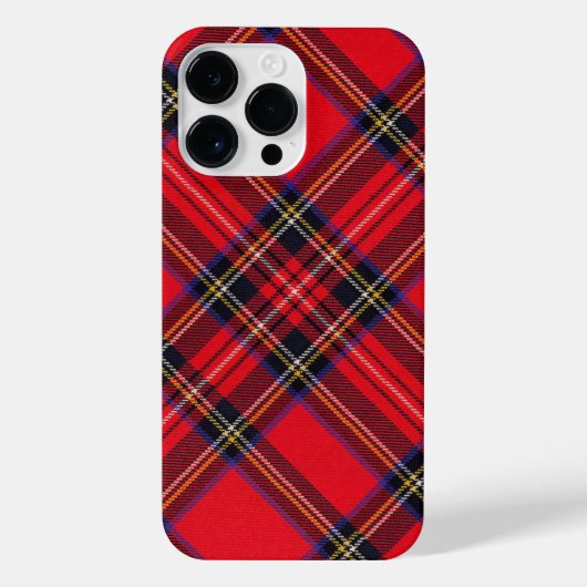 Royal Stewart tartan red black plaid iPhone Hoesje (Achterkant)