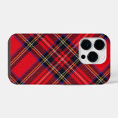 Royal Stewart tartan red black plaid iPhone Hoesje (Achterkant horizontaal)