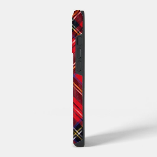 Royal Stewart tartan red black plaid iPhone Hoesje (Linkerkant)