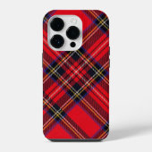 Royal Stewart tartan red black plaid iPhone Hoesje (Achterkant)