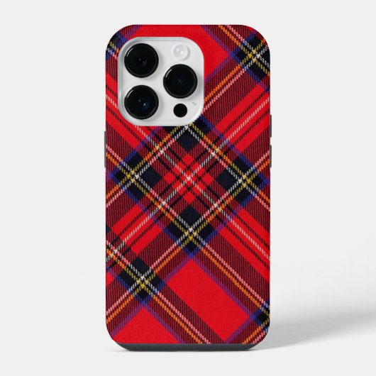 Royal Stewart tartan red black plaid iPhone Hoesje (Achterkant)