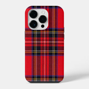 Royal Stewart tartan red black plaid iPhone 14 Plus Hoesje