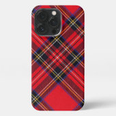 Royal Stewart tartan red black plaid iPhone Hoesje (Achterkant)