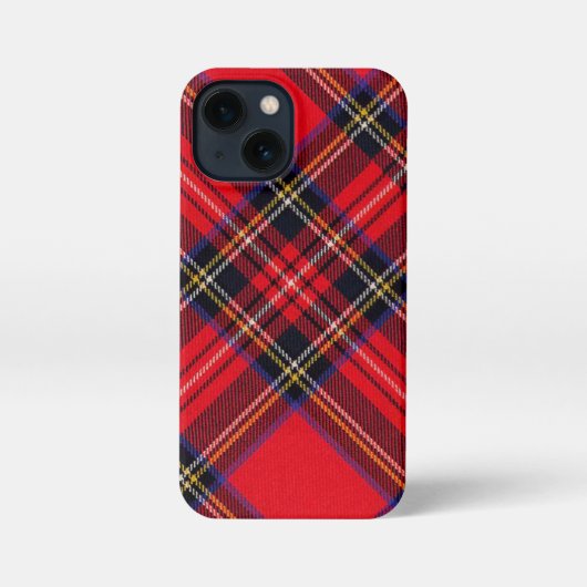 Royal Stewart tartan red black plaid iPhone Hoesje (Achterkant)