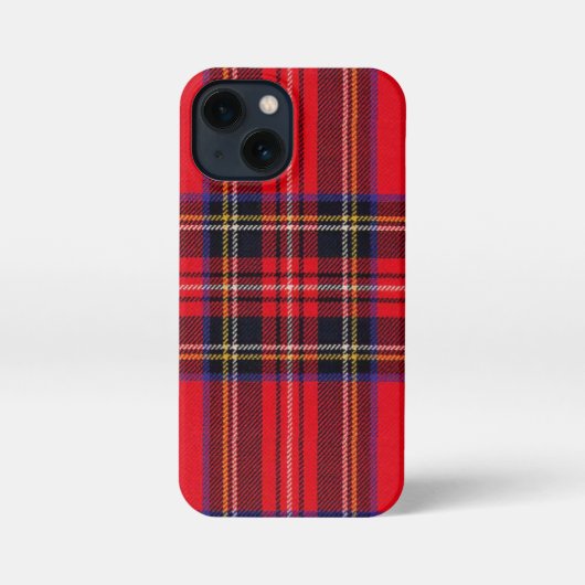 Royal Stewart tartan red black plaid iPhone Hoesje (Achterkant)