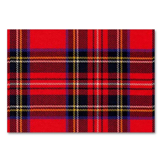 Royal Stewart tartan red black plaid Kaart (Voorkant)