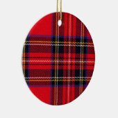 Royal Stewart tartan red black plaid Keramisch Ornament (Rechts)
