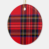 Royal Stewart tartan red black plaid Keramisch Ornament (Links)