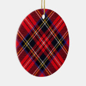 Royal Stewart tartan red black plaid Keramisch Ornament (Rechts)