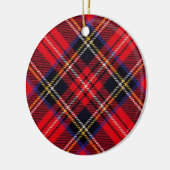 Royal Stewart tartan red black plaid Keramisch Ornament (Links)