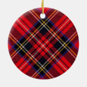 Royal Stewart tartan red black plaid Keramisch Ornament (Achterkant)