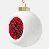 Royal Stewart tartan red black plaid Keramische Bal Ornament (Rechts)