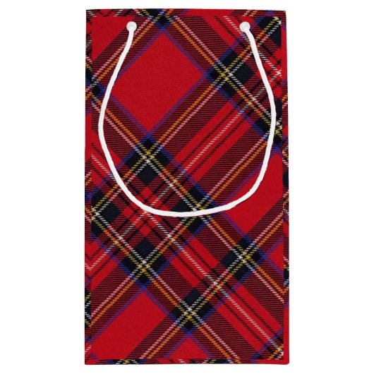 Royal Stewart tartan red black plaid Klein Cadeauzakje (Achterkant)