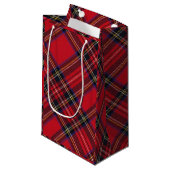 Royal Stewart tartan red black plaid Klein Cadeauzakje (Voorkant Gekanteld)