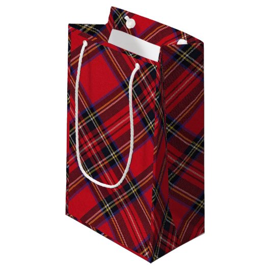 Royal Stewart tartan red black plaid Klein Cadeauzakje (Voorkant Gekanteld)