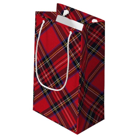 Royal Stewart tartan red black plaid Klein Cadeauzakje (Achterkant Gekanteld)