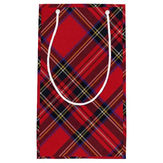 Royal Stewart tartan red black plaid Klein Cadeauzakje (Voorkant)