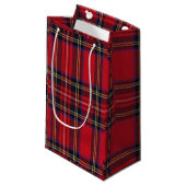Royal Stewart tartan red black plaid Klein Cadeauzakje (Voorkant Gekanteld)
