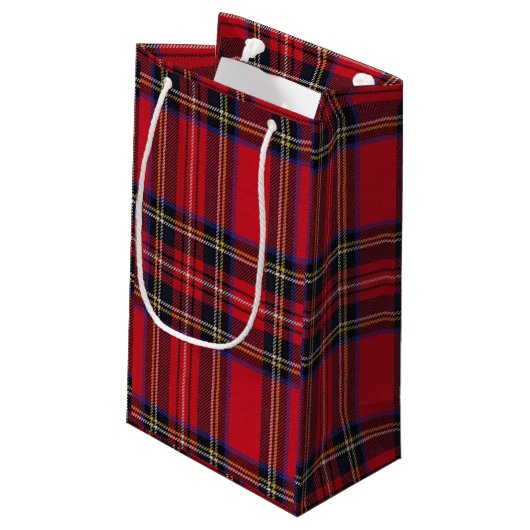 Royal Stewart tartan red black plaid Klein Cadeauzakje (Achterkant Gekanteld)